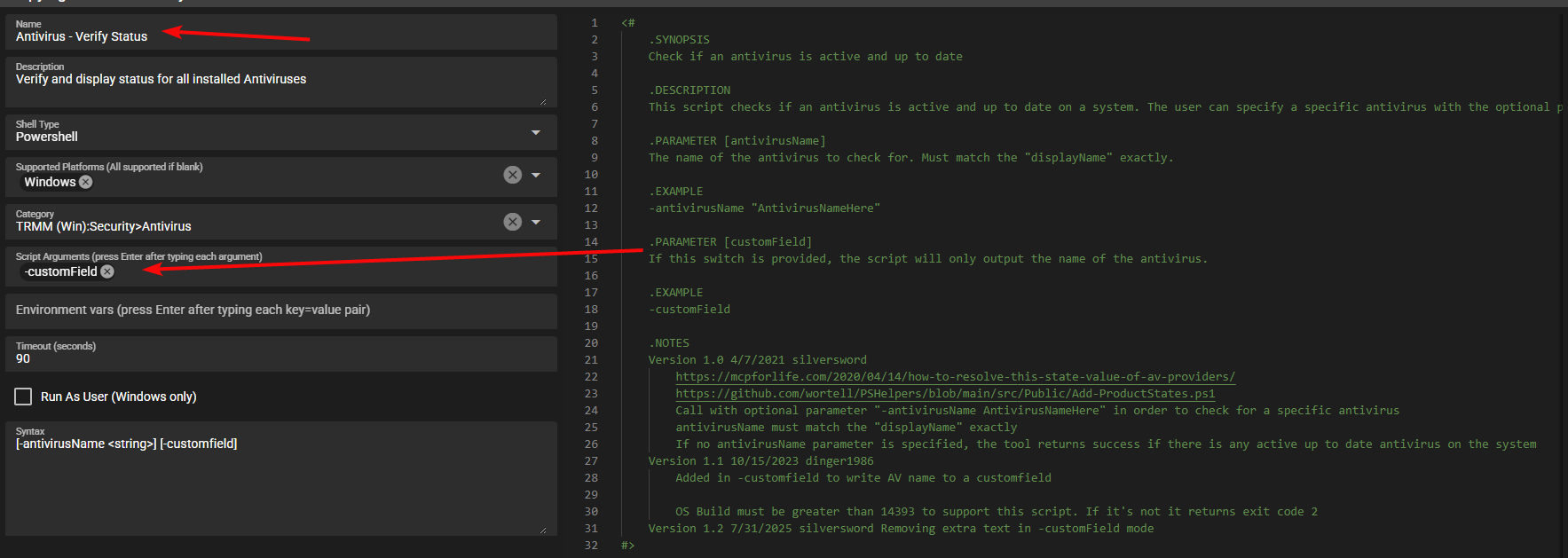 av script